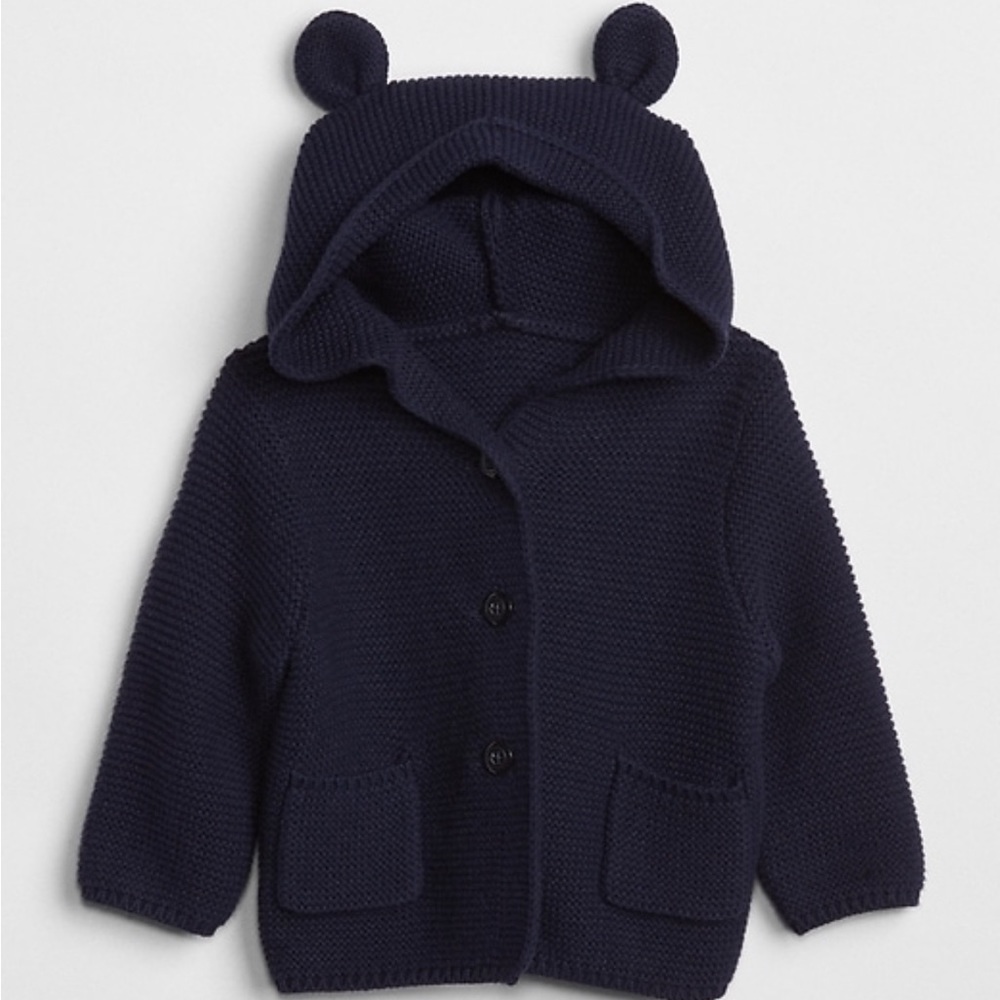 NWT Gap Navy Hooded Cardigan Sweater
